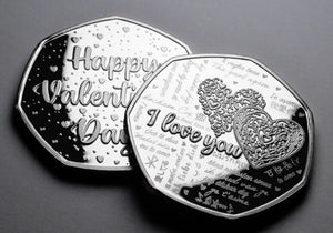 Happy Valentines Day 'I Love You' - Silver