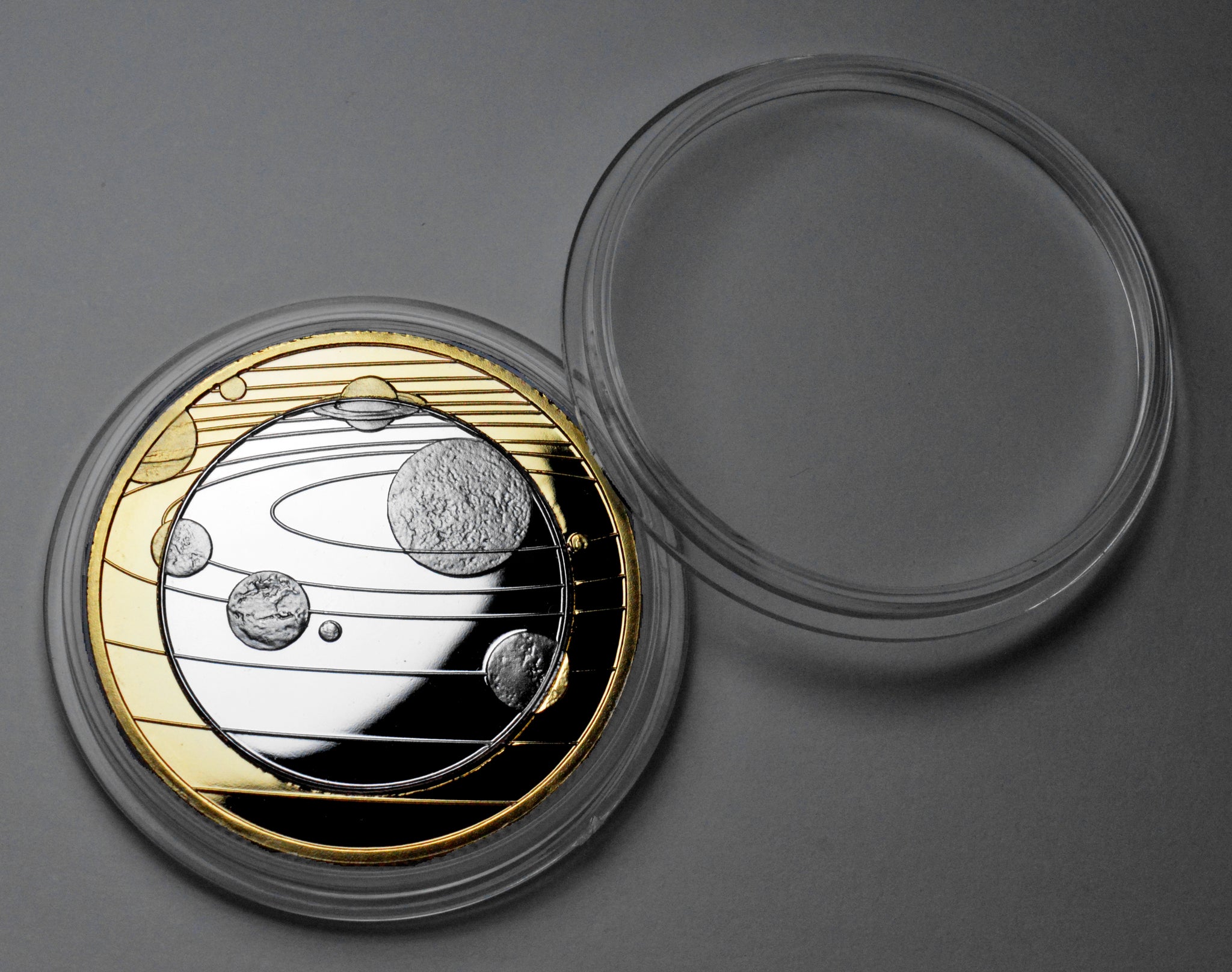 Coin Solar System Design Our Solar System - Dual Metal – The Commemorative Coin Company