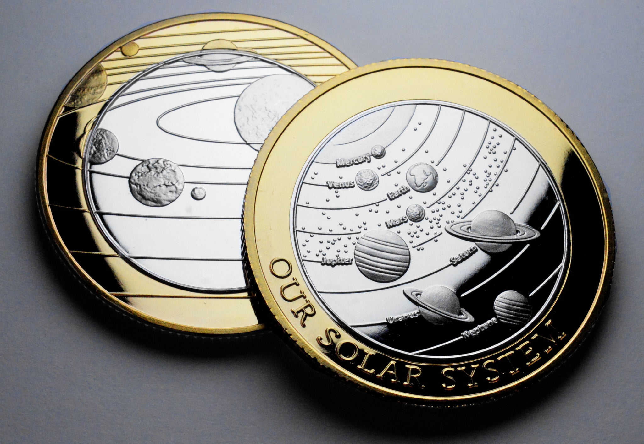 Coin Solar System Design Our Solar System - Dual Metal – The Commemorative Coin Company