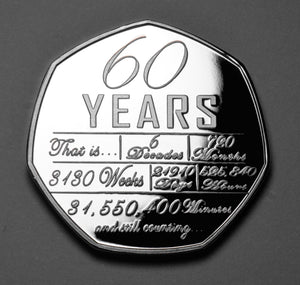 On Our 60th Wedding Anniversary 'And Still Counting' - Silver