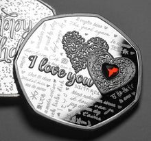 Load image into Gallery viewer, Happy Birthday &#39;I Love you&#39; with Gemstone - Silver