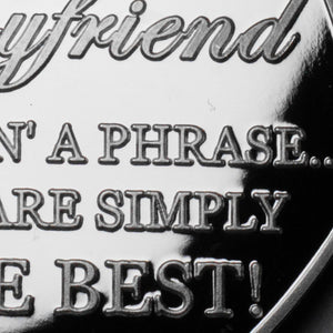 Boyfriend Birthday - 'Coin a Phrase' - Silver