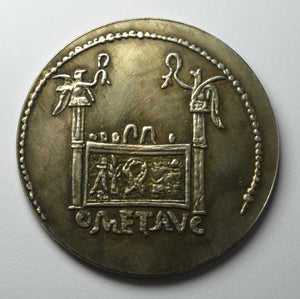 Roman Emperor Augustus Coin with Altar of Lugdunum