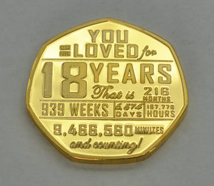 18th Birthday 'You Have Been Loved For...' - 24ct Gold