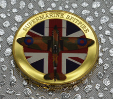 Load image into Gallery viewer, Battle of Britain, Spitfire - Silver &amp; 24ct Gold with Colour