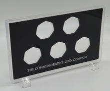 Load image into Gallery viewer, Free Standing Acrylic Glass 50p x 5 Display/Presentation Case