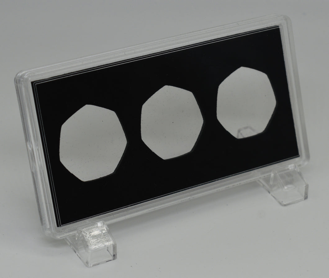 Free Standing Acrylic Glass 50p x 3 Display/Presentation Case