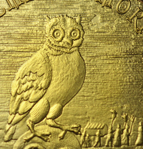 Memento Mori 'Owl & Skull' - 24ct Gold
