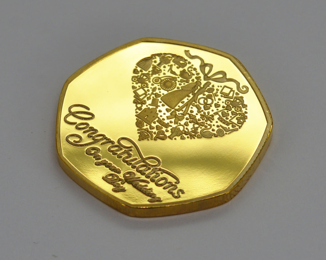 Congratulations on Your Wedding Day - 24ct Gold