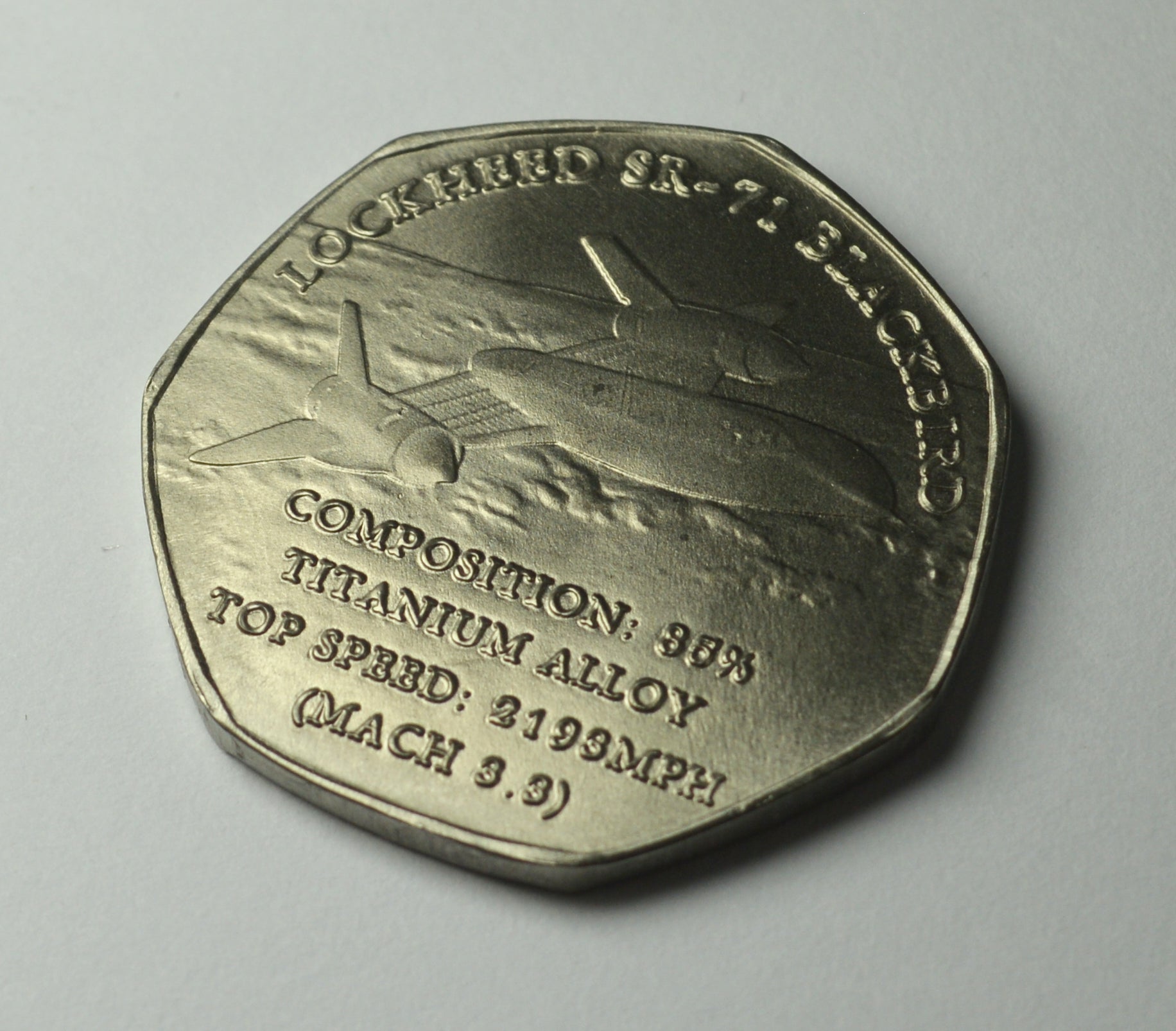 Lockheed Coin Design Lockheed Blackbird - Titanium – The Commemorative Coin Company