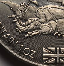 Load image into Gallery viewer, .999 Titanium Round - 1 Troy Ounce (31.1g) - ST GEORGE &amp; THE DRAGON
