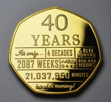 Load image into Gallery viewer, 40th Birthday &#39;But Who&#39;s Counting&#39; - 24ct Gold