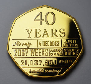 40th Birthday 'But Who's Counting' - 24ct Gold