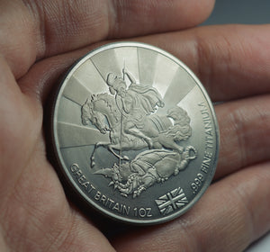 .999 Titanium Round - 1 Troy Ounce (31.1g) - ST GEORGE & THE DRAGON