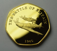 Load image into Gallery viewer, Spitfire, Battle of Britain - 24ct Gold