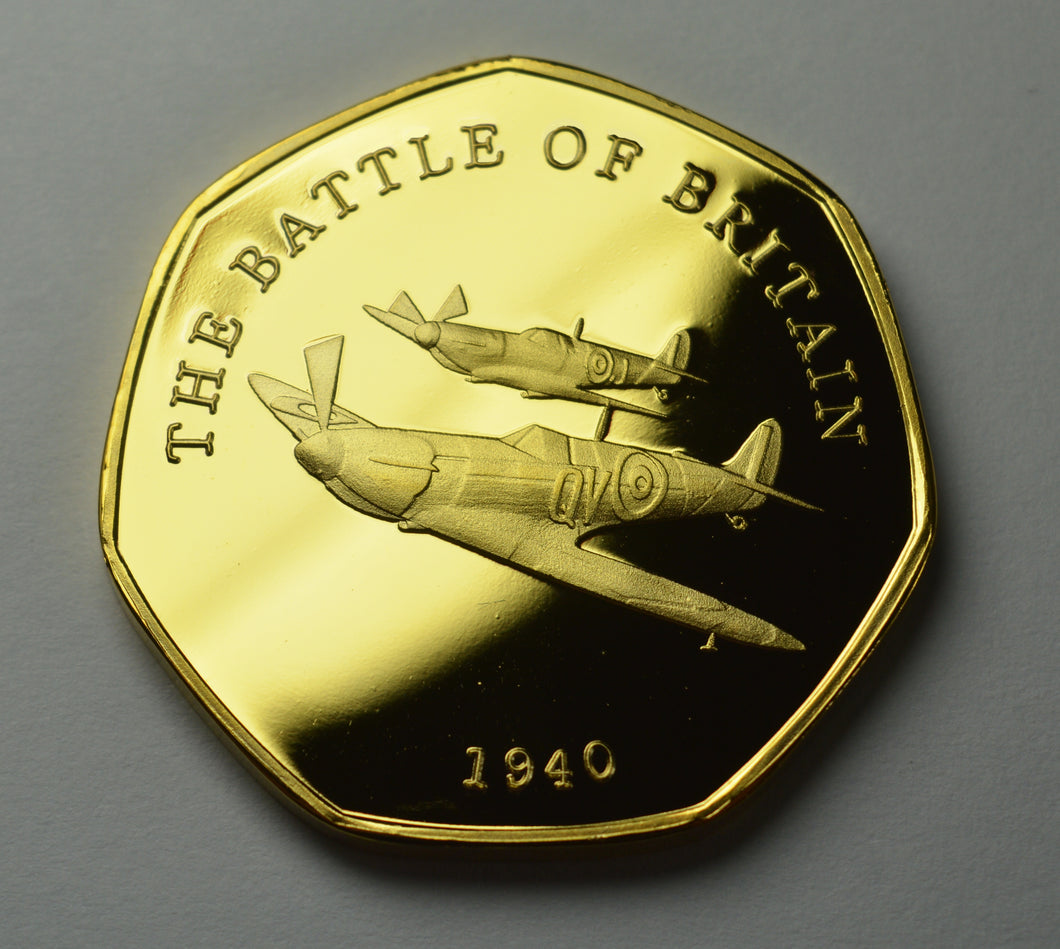 Spitfire, Battle of Britain - 24ct Gold