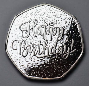 Happy Birthday 'Champagne Sparkles' - Silver