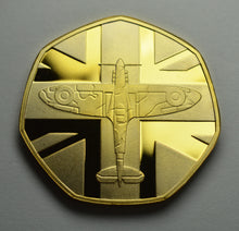 Load image into Gallery viewer, Spitfire, Battle of Britain - 24ct Gold