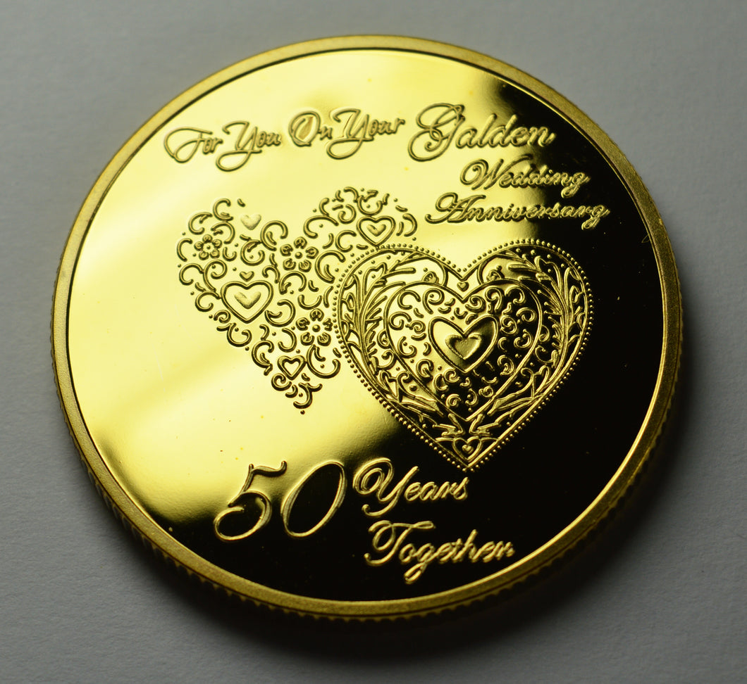 On Your 50th Wedding Anniversary - Gold