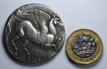 Load image into Gallery viewer, Carthaginian 5 Shekel Coin with Tanit and Pegasus. Greek Carthage