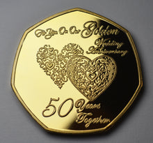 Load image into Gallery viewer, For You On Our 50th Wedding Anniversary - 24ct Gold