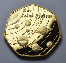 Load image into Gallery viewer, Our Solar System - 24ct Gold with Diamante, Colour and Shimmer/Sparkle Elements
