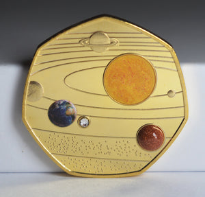 Our Solar System - 24ct Gold with Diamante, Colour and Shimmer/Sparkle Elements