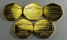 Load image into Gallery viewer, Full Set of &#39;20th Century News&#39; Iconic Events Series (24ct Gold)