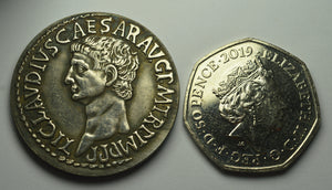 Roman Emperor Claudius Coin with Ceres