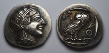 Load image into Gallery viewer, Ancient Greek Silver Athenian Tetradrachm Coin 450BC - Owl of Athena