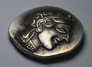Ancient Greek Silver Athenian Tetradrachm Coin 450BC - Owl of Athena