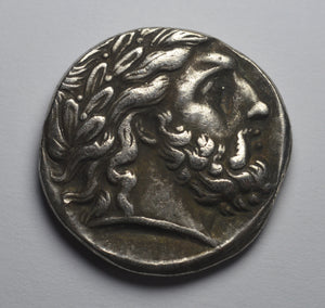 Ancient Greek Macedonian Silver Tetradrachm Coin 350BC. Philip II, Zeus