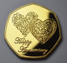 Load image into Gallery viewer, Happy Anniversary - 24ct Gold