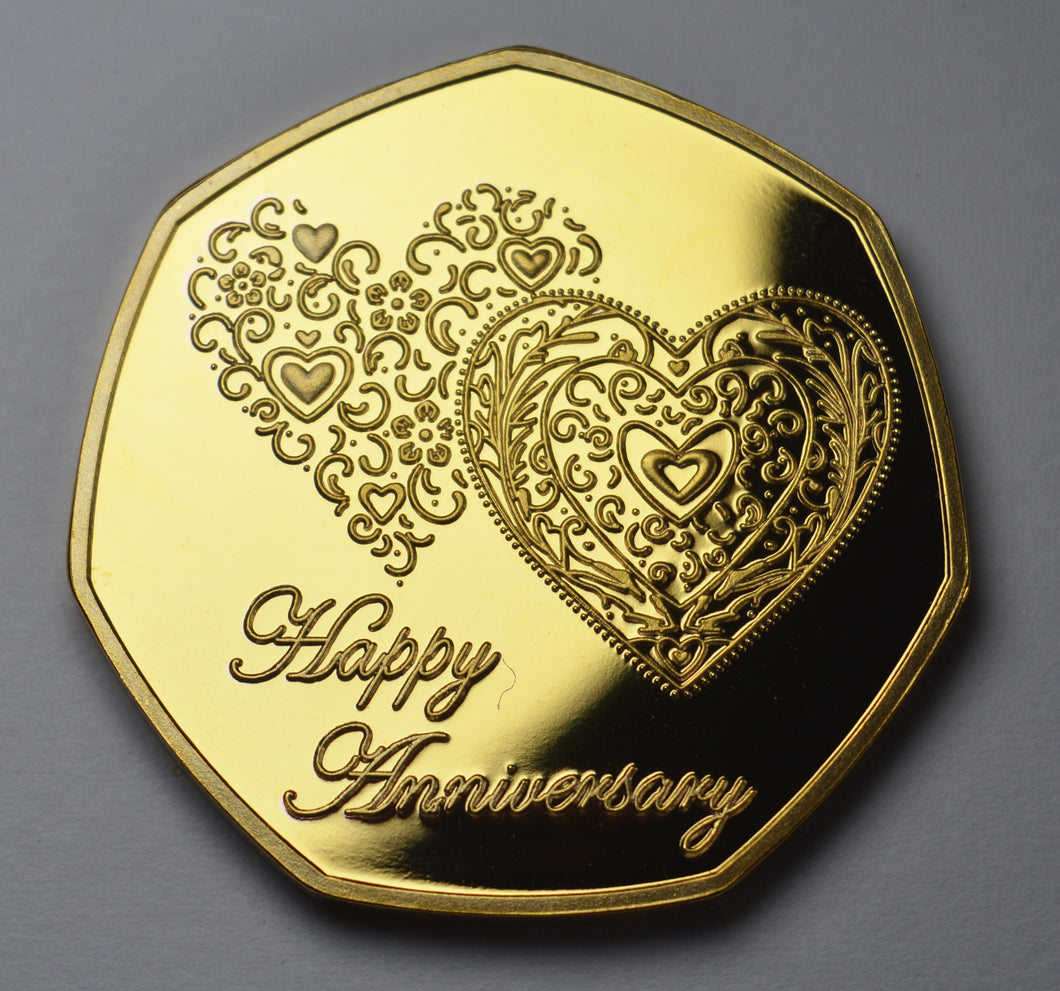 Happy Anniversary - 24ct Gold