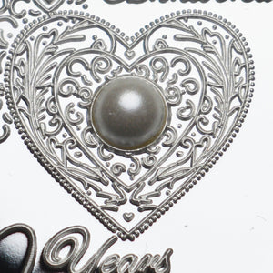 On Your 30th Wedding Anniversary with Pearl Gemstone - Silver