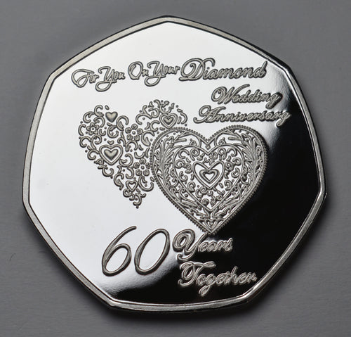 On Your 60th Diamond Wedding Anniversary - Silver