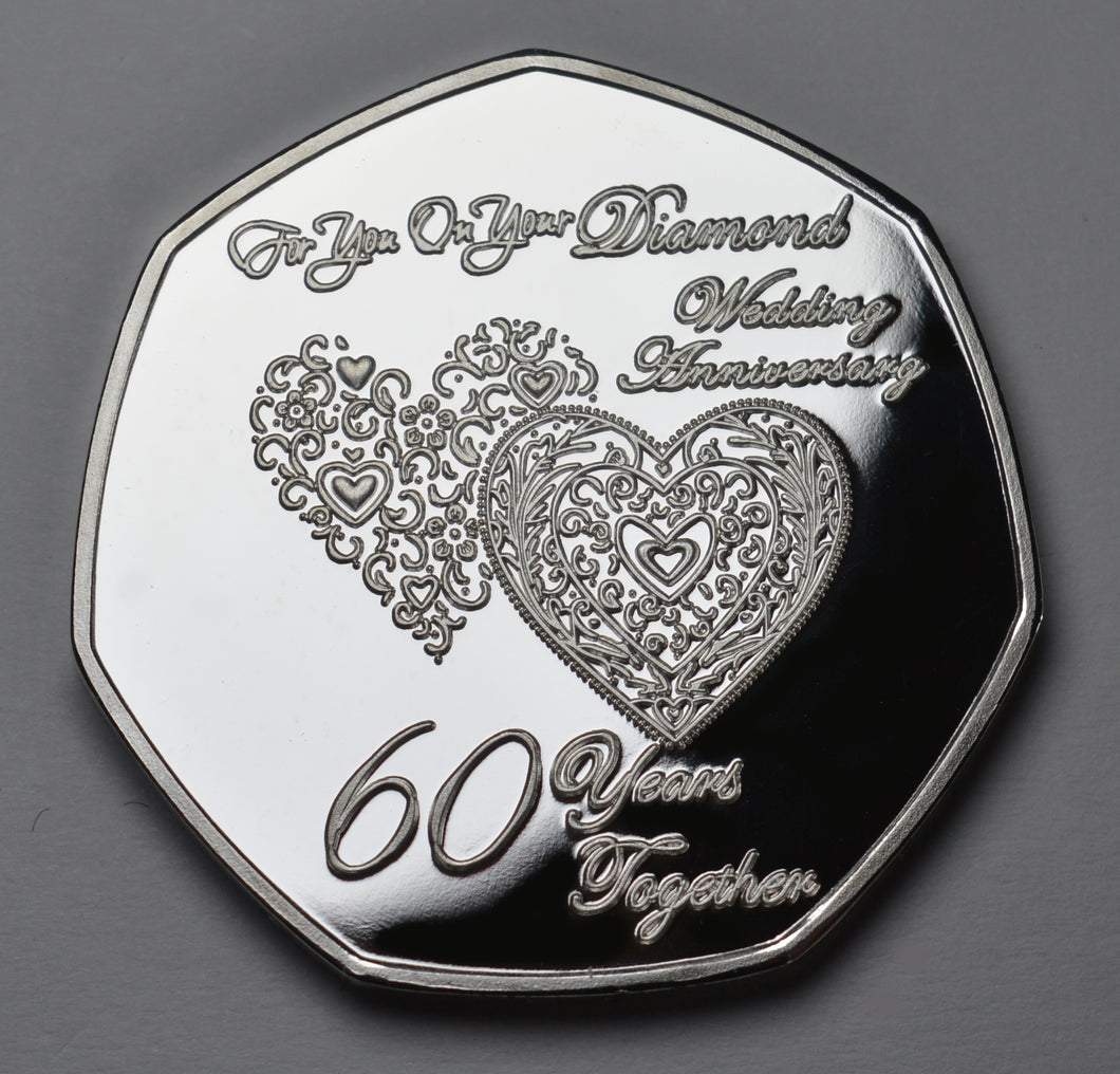 On Your 60th Diamond Wedding Anniversary - Silver