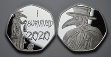 Load image into Gallery viewer, &#39;I survived 2020&#39; Plague Doctor - Silver