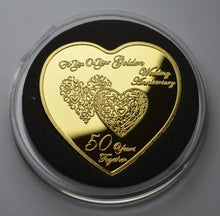 Load image into Gallery viewer, On Your 50th Wedding Anniversary - Gold Heart