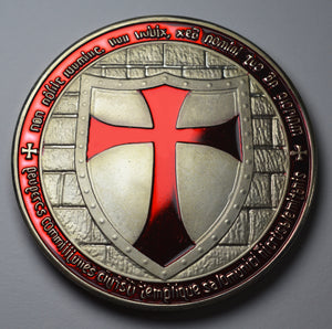 Knights Templar with Red Enamel - Silver