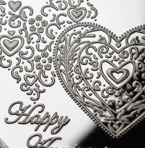 Happy Anniversary - Silver Heart