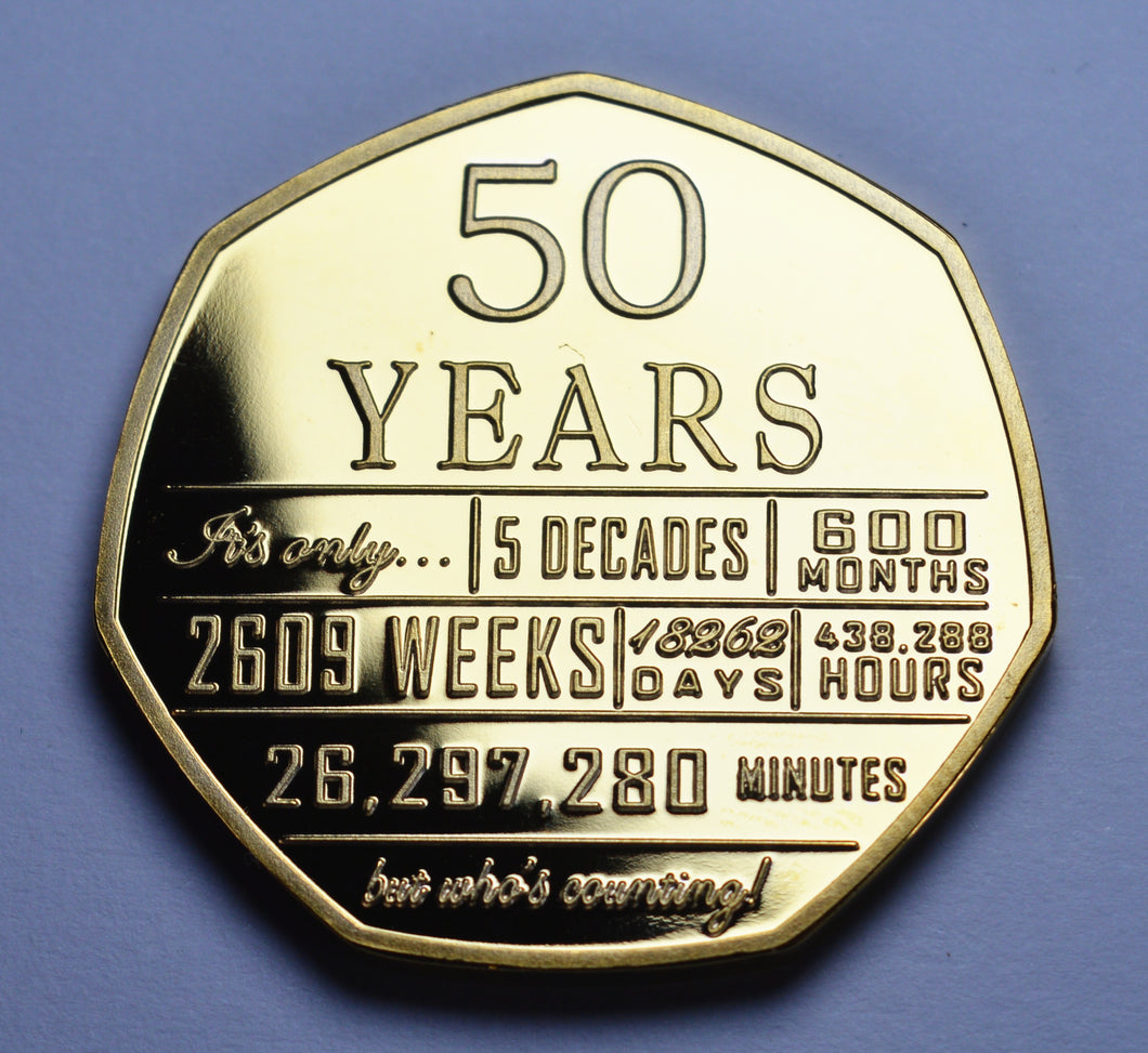 50th Birthday 'But Who's Counting' - 24ct Gold