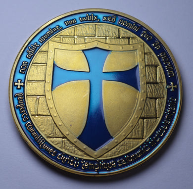Knights Templar with Blue Enamel - 24ct Gold