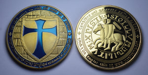 Knights Templar with Blue Enamel - 24ct Gold