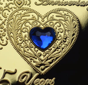 On Your 45th Wedding Anniversary with Sapphire Gemstone - Gold