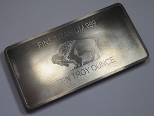 .999 Titanium Bar - 10 Troy Ounce (320g)