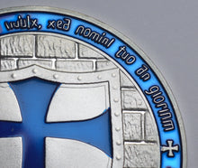 Load image into Gallery viewer, Knights Templar with Blue Enamel - Silver