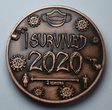 Load image into Gallery viewer, &#39;I Survived 2020&#39; - Antique Copper