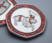 Load image into Gallery viewer, Knights Templar - Silver with Red Enamel
