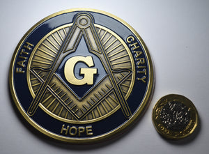 Masonic Emblem - 75mm - Faith, Hope, Charity